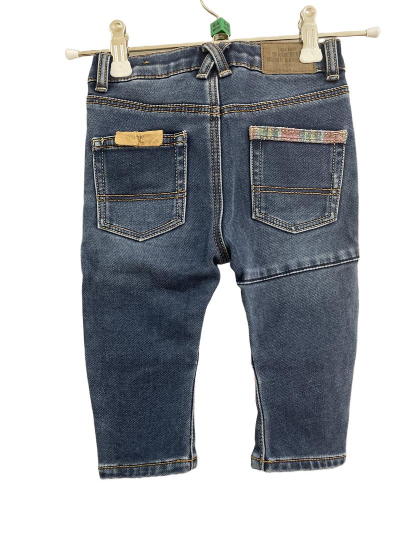 Preloved Zara - Blue Jeans Warm Denim. (6-9m)