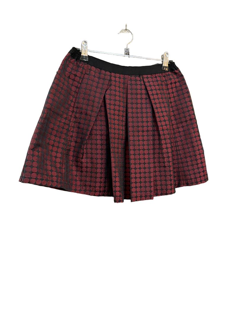 Preloved Jigsaw Junior - Black Red Dot Print Skirt (12-13y)