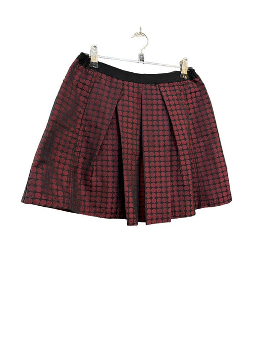 Preloved Jigsaw Junior - Black Red Dot Print Skirt (12-13y)