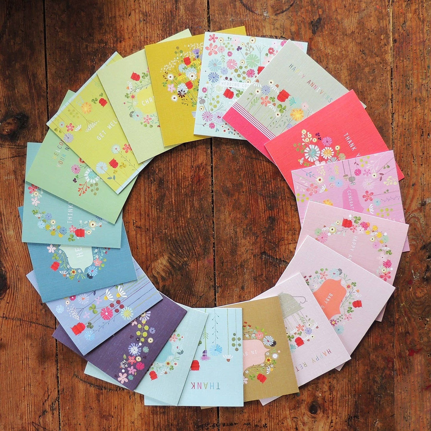 FL12 Floral Anniversary Congratulations Card