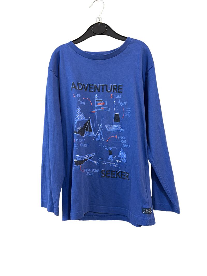 Preloved Joules - Blue Long Sleeve Adventure Design T-shirt (9-10y)