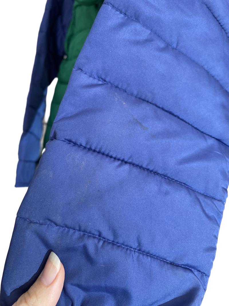 Preloved Joules - Green Blue Colour Block Zip Puffer Jacket (9-10y)