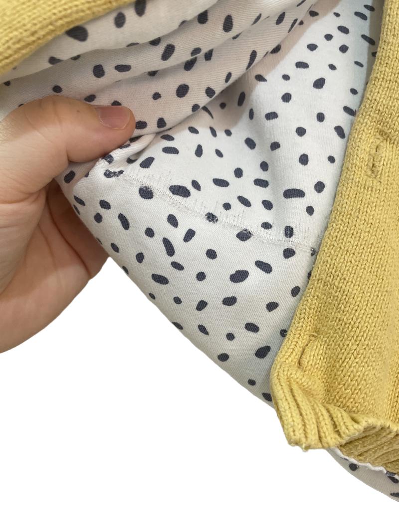 Preloved John Lewis - Yellow Knit Giraffe Hood Cardigan. (9-12m)