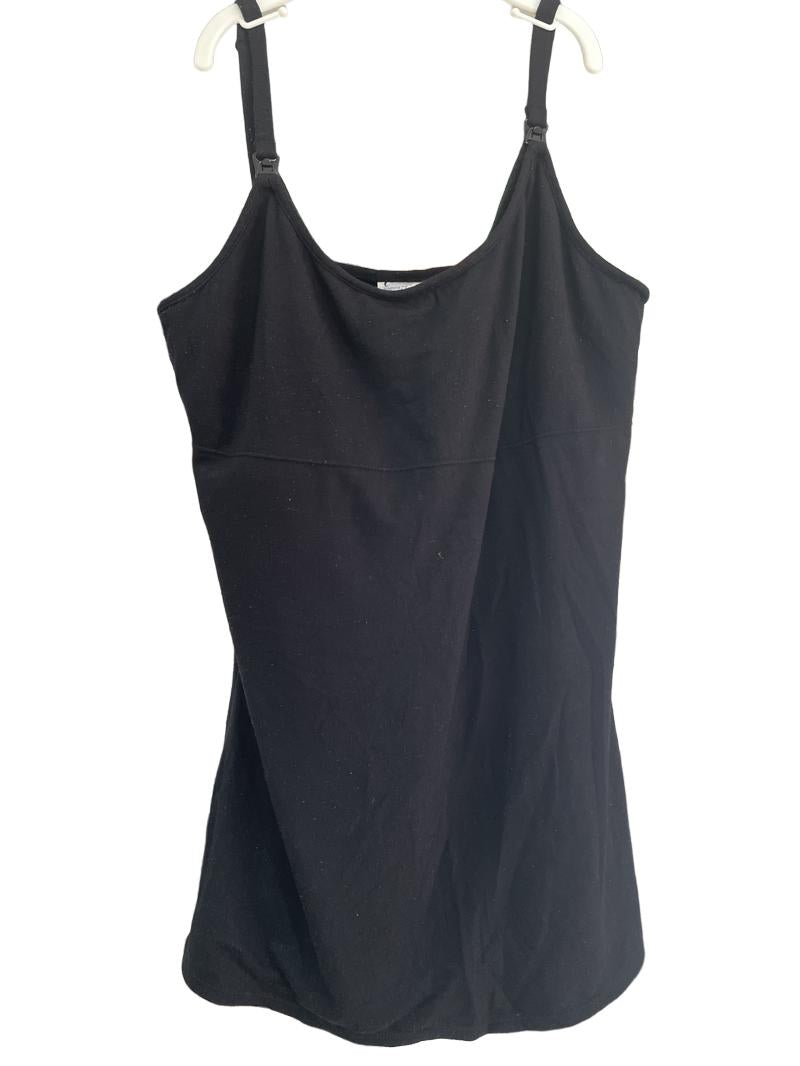 Preloved Seraphine - Black Nursing Thin Strap Vest Top. (Small)