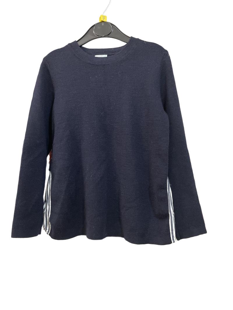 Preloved COS - Top - Navy Jumper With Stripe Cotton Back (7-8y)