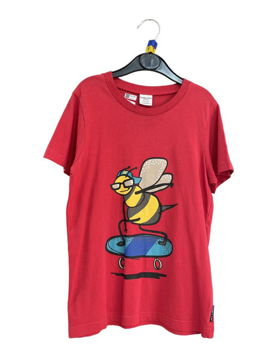 Preloved Polarn O. Pyret - Red Skateboarding Bee T Shirt (6-7y, 7-8y)