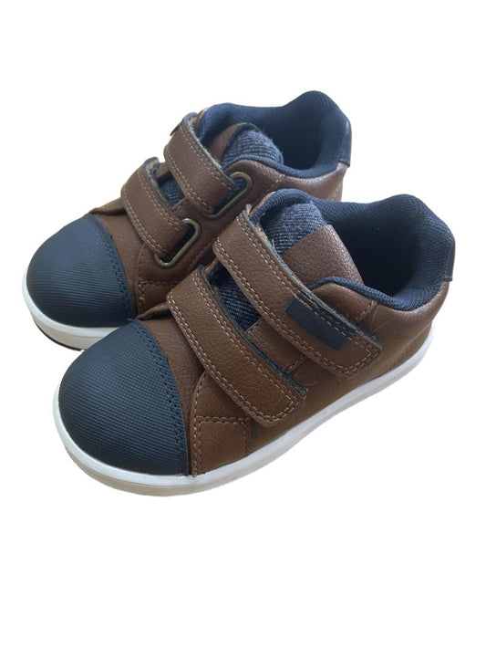 Preloved Vty - Brown And Navy Dinosaur Print Shoes. Infant (6.5 UK)
