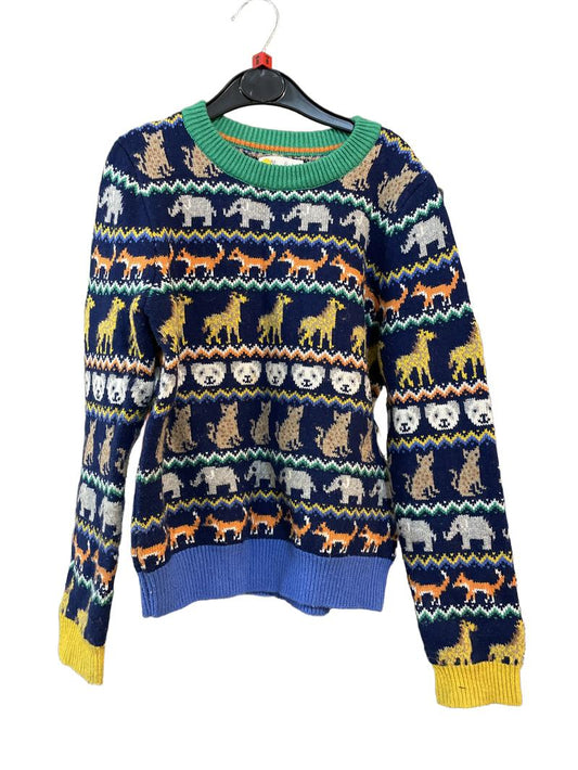 Preloved Mini Boden - Animal Fair Isle Knit Jumper (8-9y)