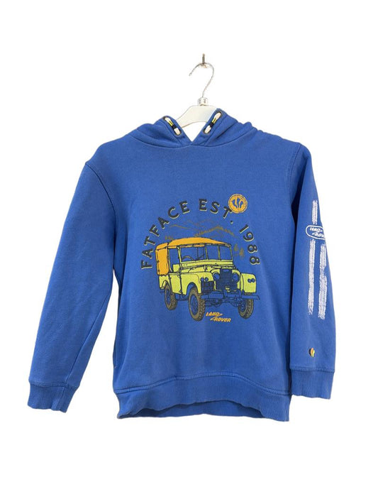 Preloved Fatface - Blue Land Rover Hoodie Sweatshirt (9-10y)