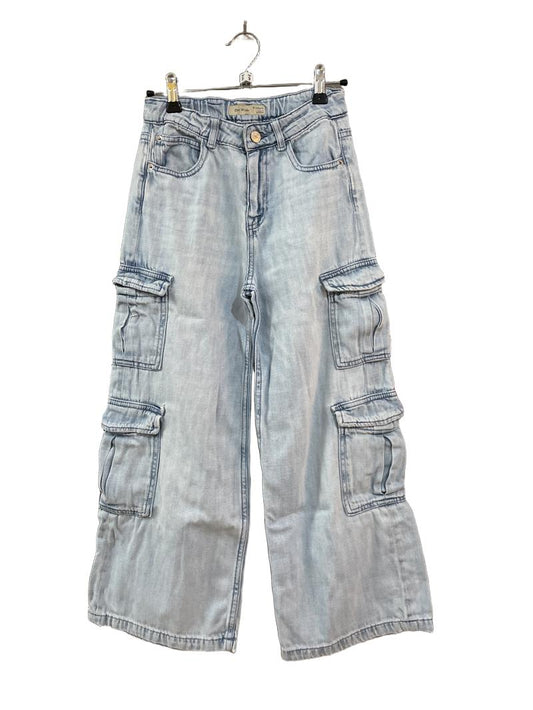 Preloved Marks & Spencer - Bleached Cargo Blue Jeans (9-10y)