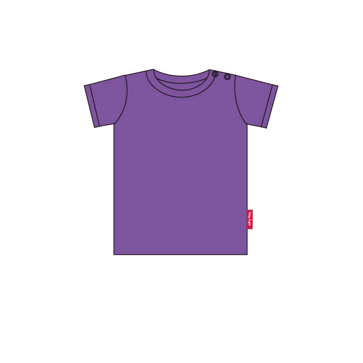 Organic Purple Basic Short-Sleeved T-Shirt