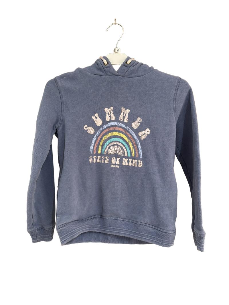 Preloved Fatface - Blue Summer Rainbow Hoodie (9-10y)