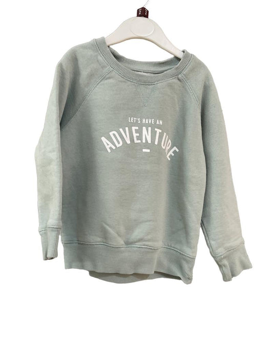 Preloved Bob & Blossom - Mint Green Let's Have An Adventure Sweatshirt (2-3y)