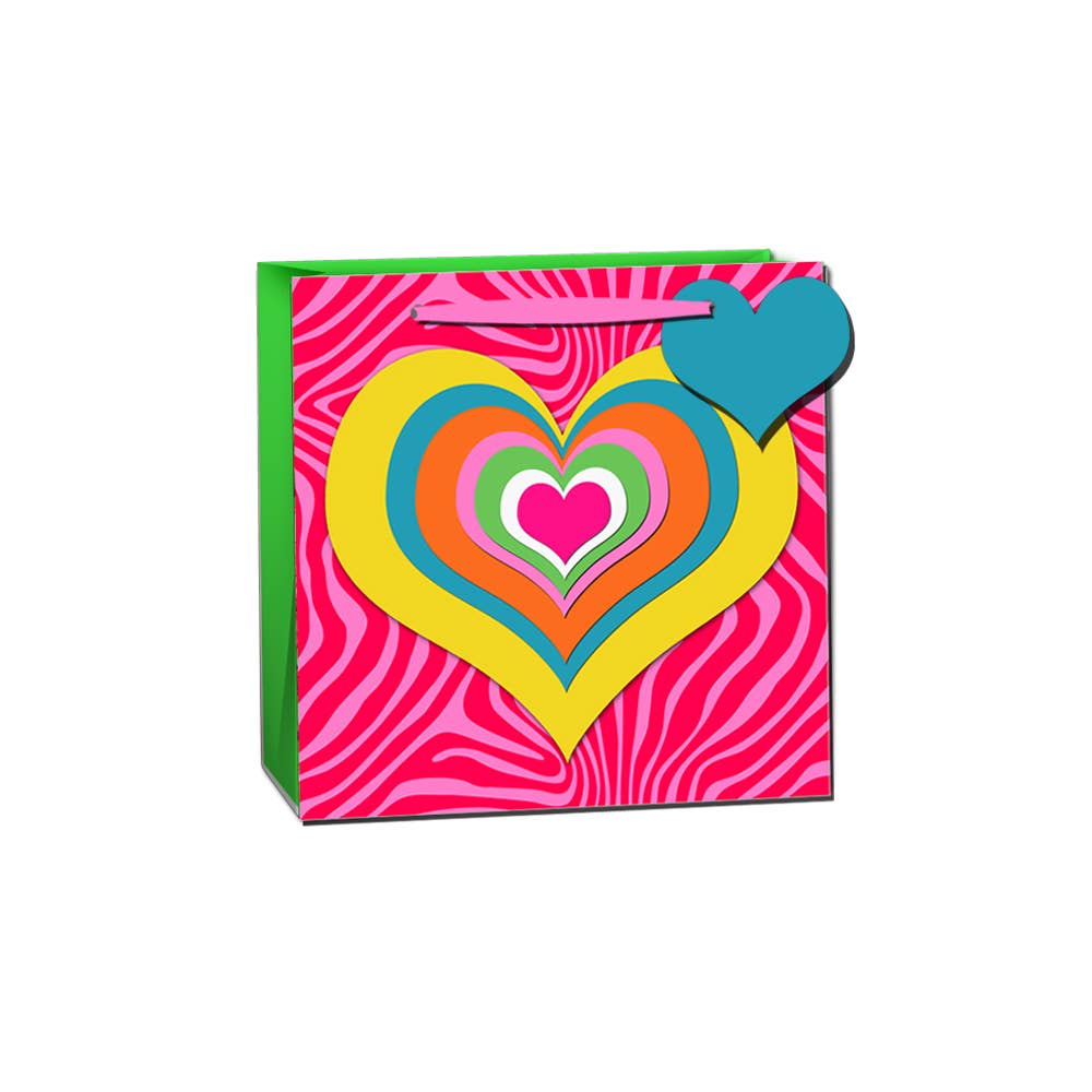Eco-friendly Pop Multi Heart FSC™ Gift Bag Sustainably Sourced Everyday