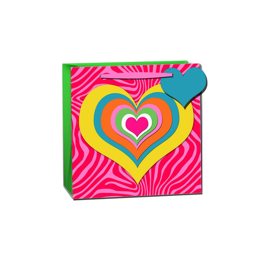 Eco-friendly Pop Multi Heart FSC™ Gift Bag Sustainably Sourced Everyday