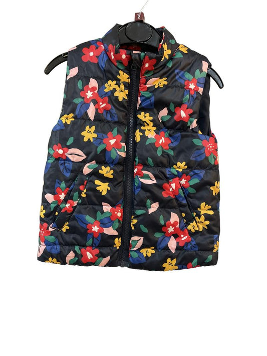 Preloved Du Pareil Au Meme (DPAM) - Navy Floral Print Gilet (2-3y)