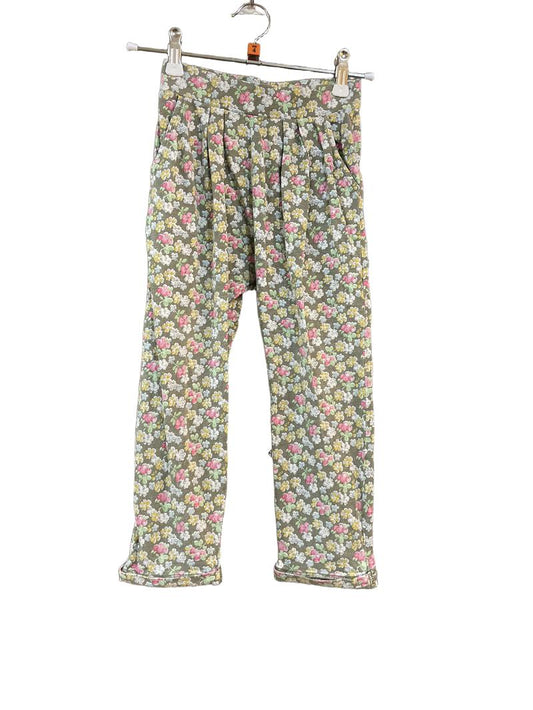 Preloved Next - Beige Pastel Floral Print Jersey Trousers (4-5y)