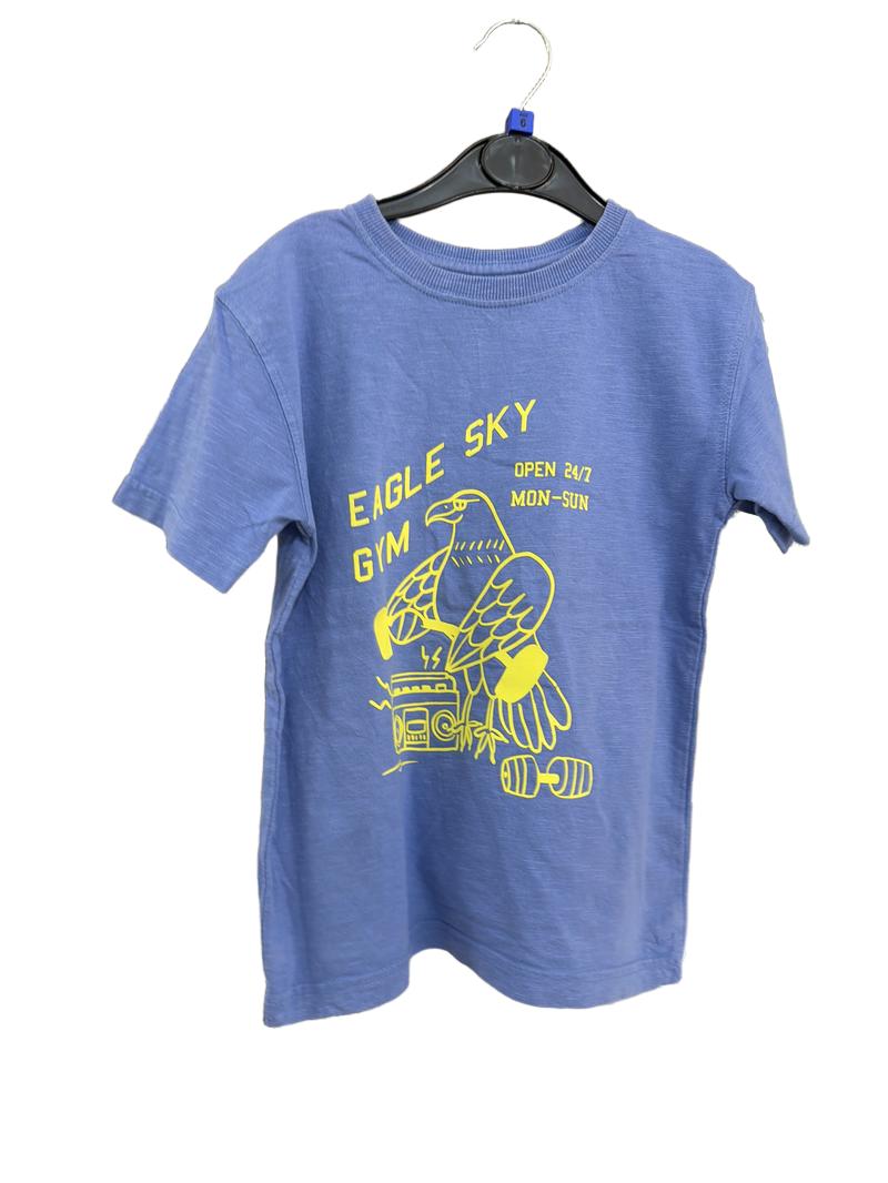 Preloved John Lewis - Blue Eagle Sky Gym Graphic T Shirt (6-7y)