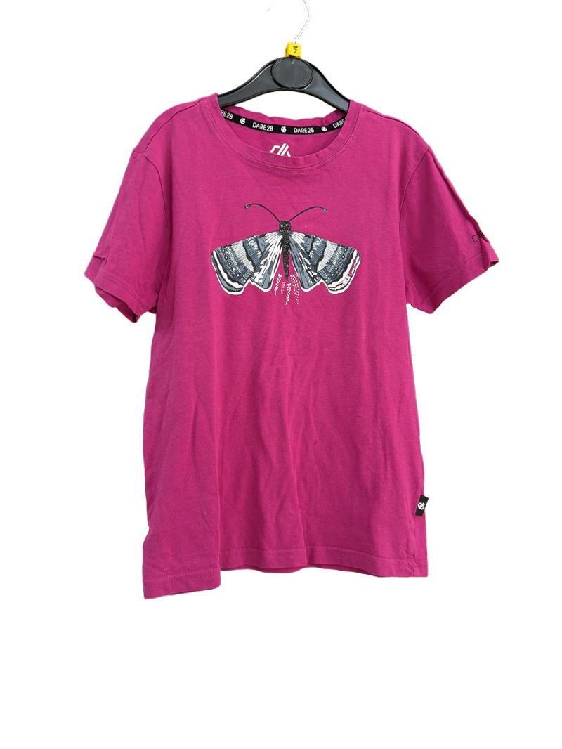 Preloved Dare 2b - Pink Butterfly T Shirt (7-8y)