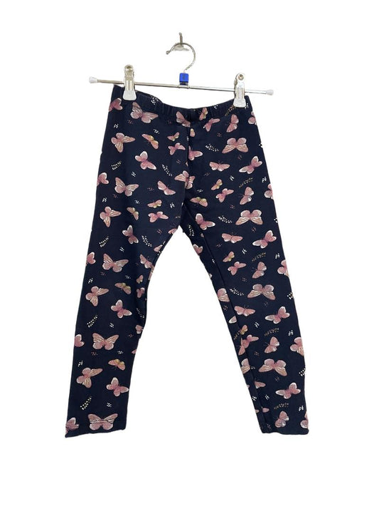 Preloved BluKids - Navy Butterfly Leggings (6-7y)