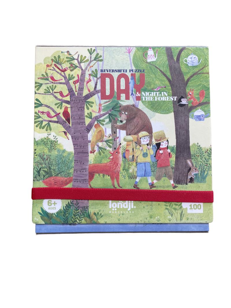 Preloved Toys - Day & Night In The Forest Reversible Puzzle - Londji Barcelona
