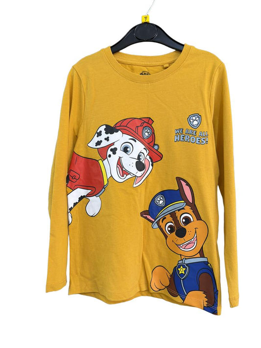 Preloved C&A - Yellow Paw Patrol Long-sleeved T Shirt, 122 Cm (7-8y)