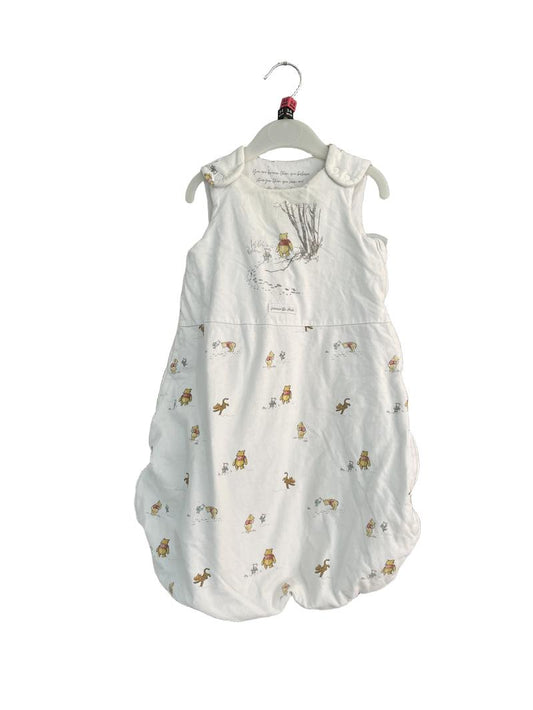 Preloved Tu - White Classic Pooh Print Sleep Bag, 0-6 Months (0-6m)