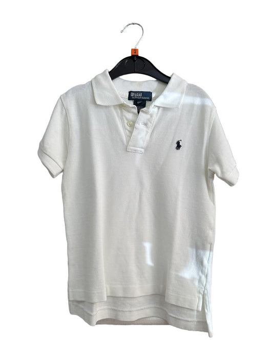 Preloved Polo Ralph Lauren - White Short-sleeved Polo Shirt (4-5y)