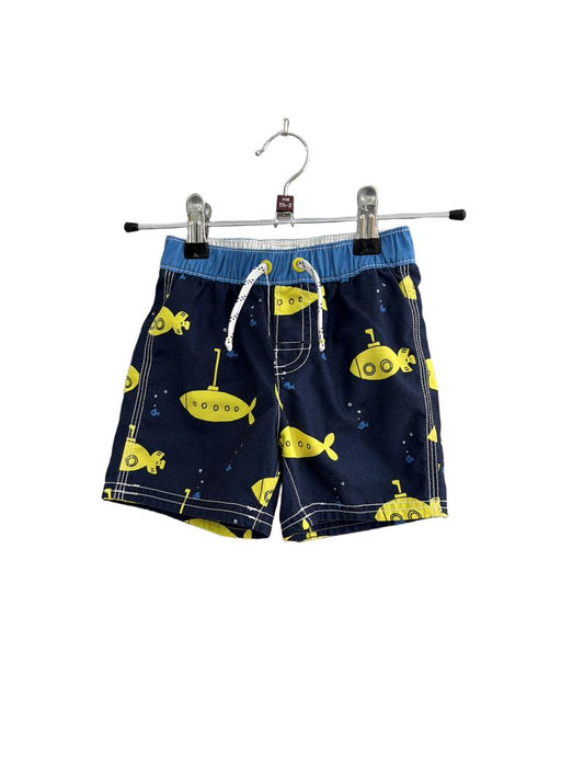 Preloved Gap - Navy Yellow Submarine Swim Trunks Shorts (18-24m)