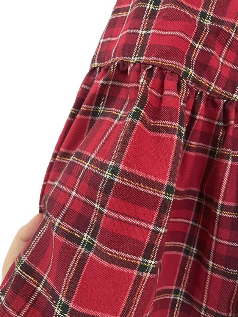 Preloved H&M - Red Plaid Overall/Pinafore Dress. (2-3y)