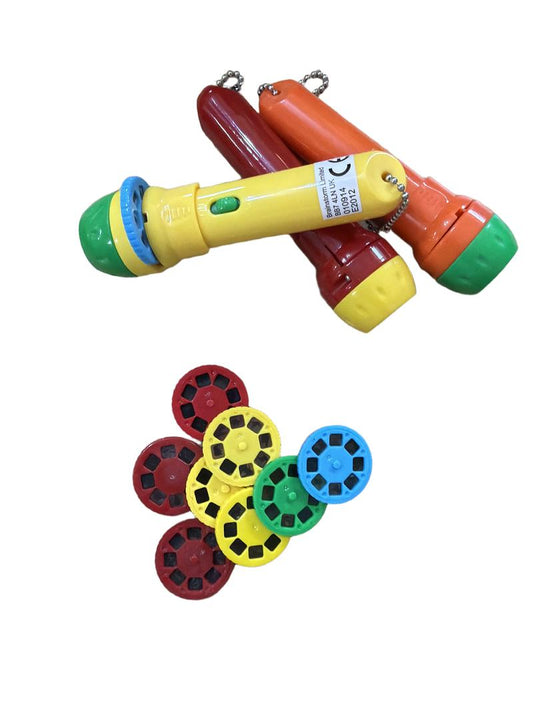 Preloved Toys - Bundle Of 3 Torches And 9 Assorted Mini Projector Reels - Brainstorm Limited