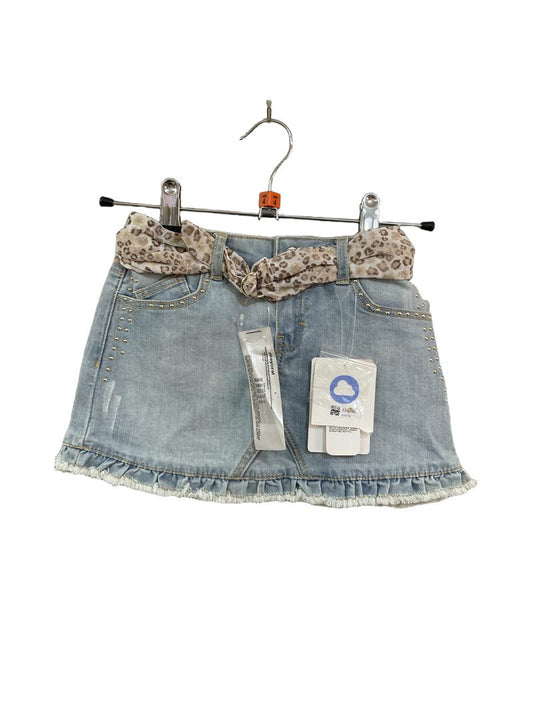 Preloved Mayoral - Blue Jean Skirt With Scarf Belt, NEW With Tags (4-5y)