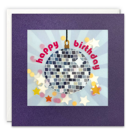 Birthday Disco Paper Shakies Card