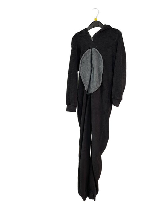 Preloved Zoozi - Black Gorilla Fleece Onesie (7-8y)