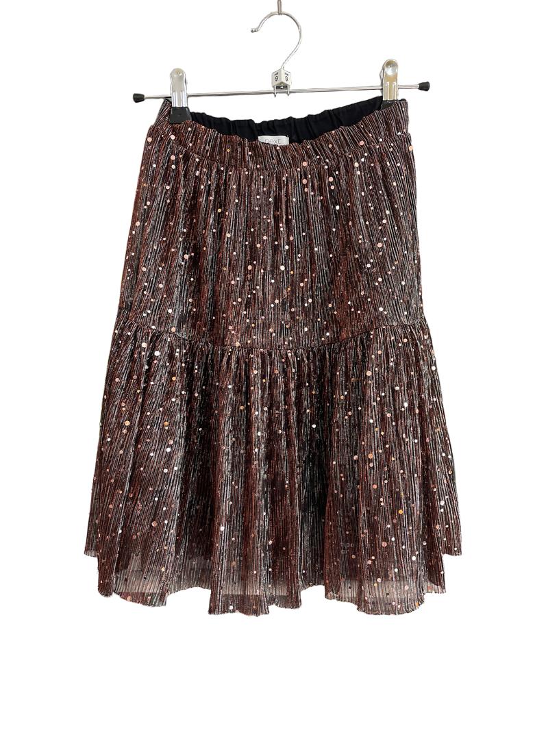 Preloved Next - Orange Pink Sparkle Sequin Skirt (9-10y)