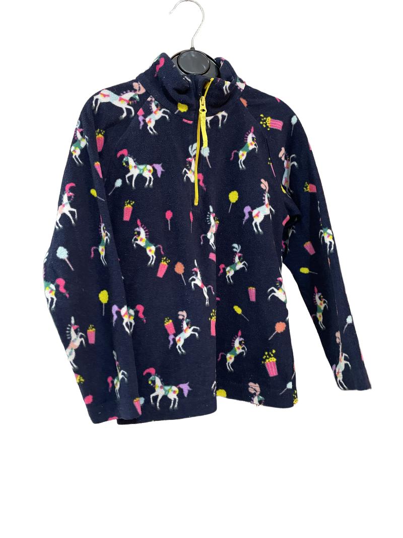Preloved Mountain Warehouse - Navy Unicorn Half Zip Fleece (7-8y)