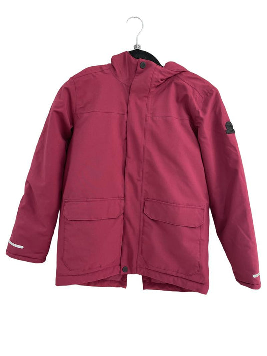 Preloved Tog24 - Raspberry Pink Waterpoof Parka With Fleece-lined Hood (12-13y)