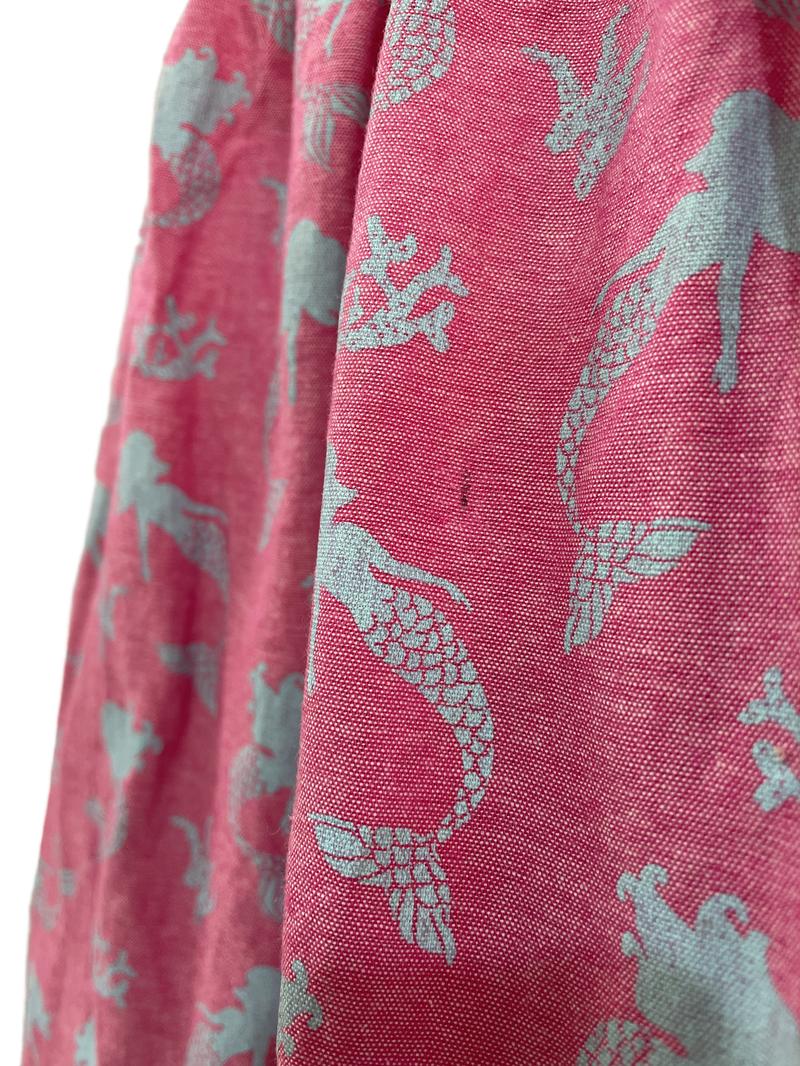 Preloved Penelope Mack - Pink Sleeveless Ruffle Dress With Blue Mermaid Print (6-7y) - Dress