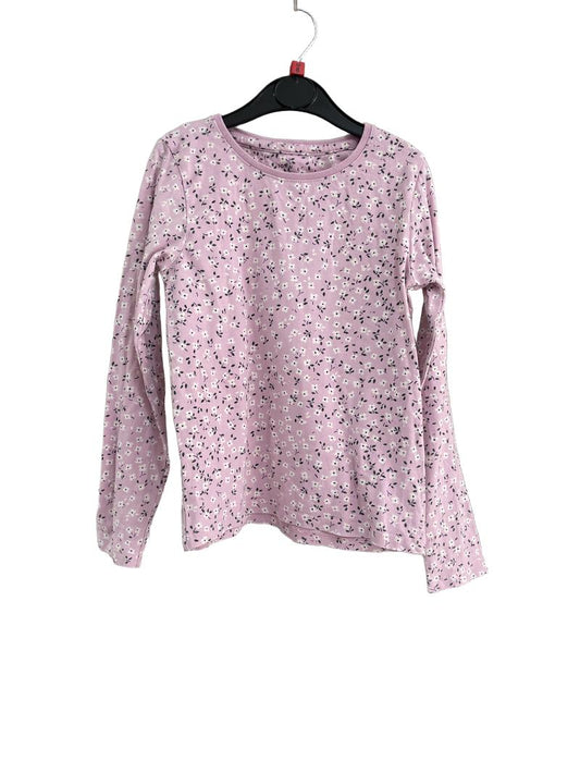 Preloved John Lewis - Pink Floral Print Long-sleeved T Shirt (8-9y)