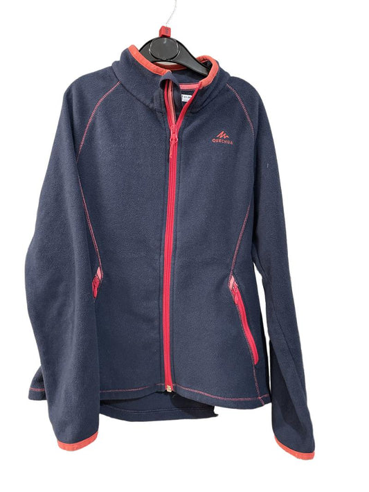 Preloved Decathlon - Top - Navy Zip Fleece With Red Trim (8-9y)