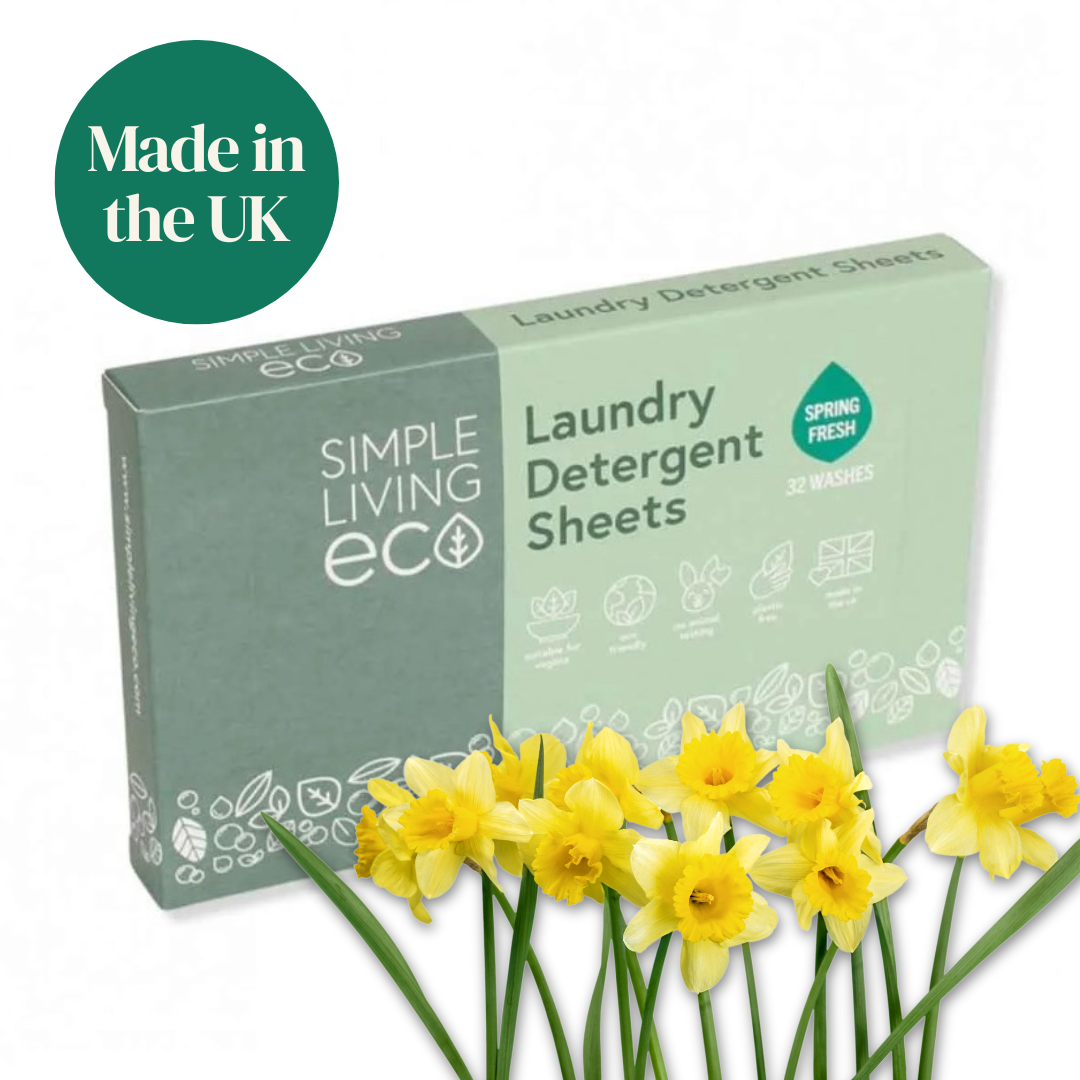 Simple Living Eco Laundry Detergent Sheets | Plastic Free | Made in the UK | 32 Washes