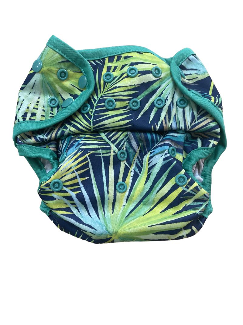 Preloved Little Love Bum - Palm Leaf Pattern Reusable Nappy