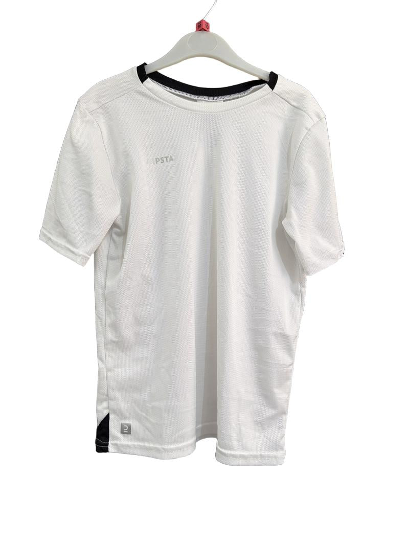 Preloved Decathlon - Kipsta White Short-sleeved Athletic Quick-dry Top (10-11y)