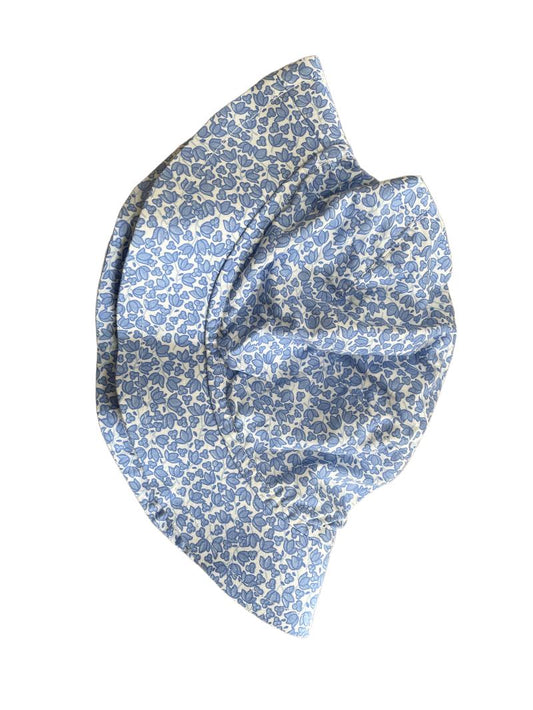 Preloved Jojo Maman Bebe - Blue White Floral Bucket Hat (6-12m)
