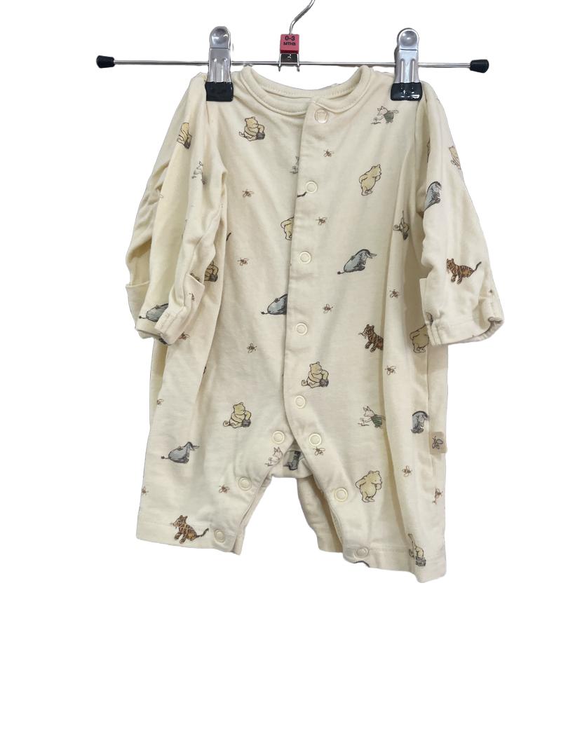 Preloved Tu - Set Of 2 Yellow Winnie The Pooh Onesie (0-1m)