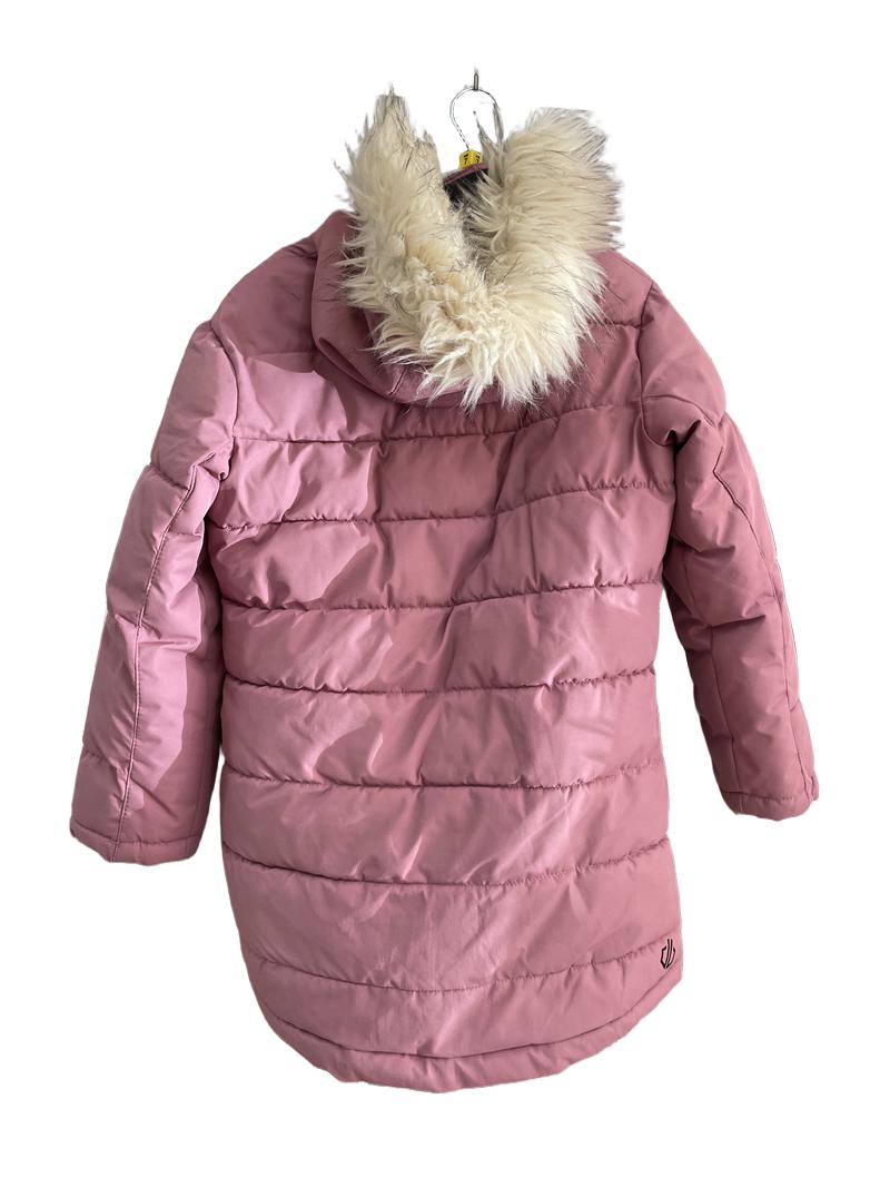 Preloved Dare 2b - Pink Parka With Fur-lined Hood (7-8y)