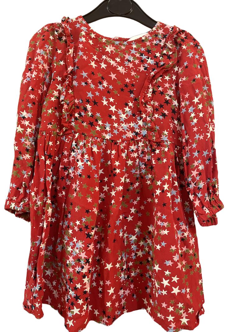 Preloved Marks & Spencer - Red Star Dress (3-4y)