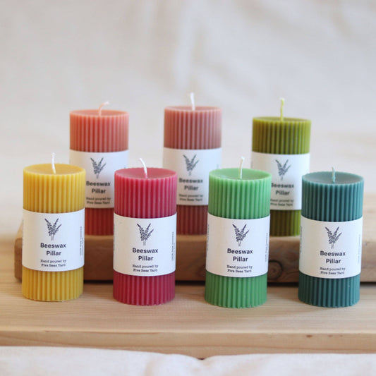 Linear Pillar Candles | Natural Dyes and Clean Burn | Gift