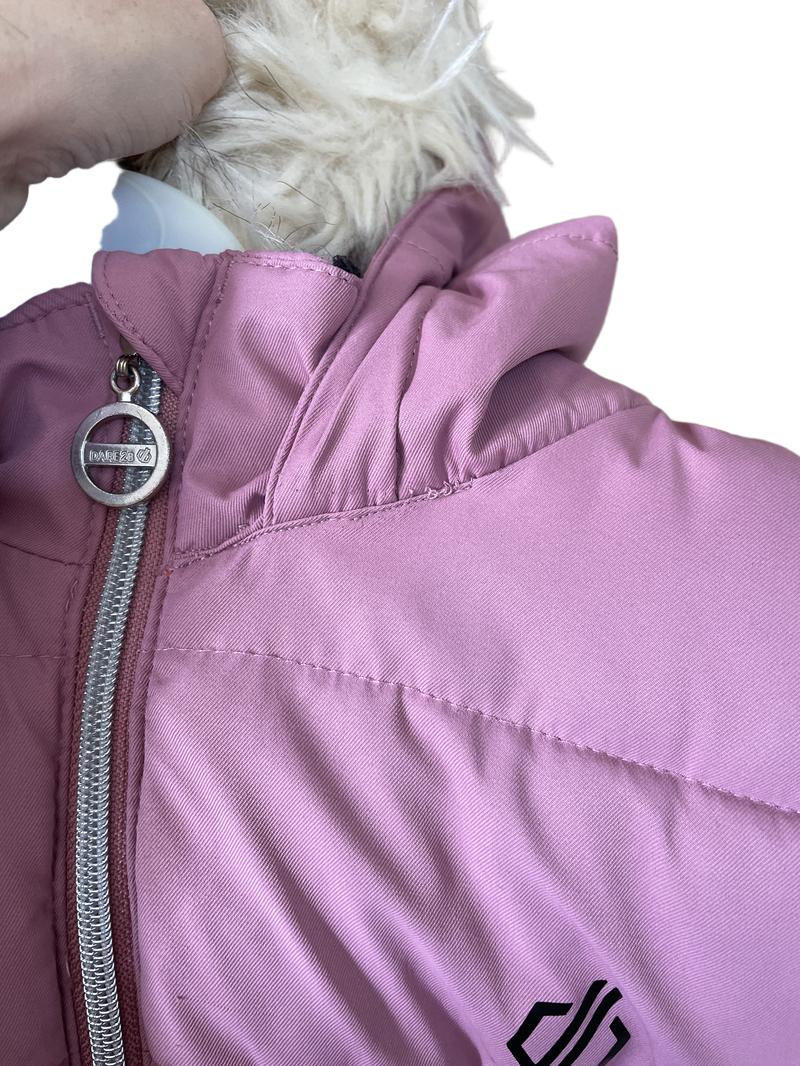 Preloved Dare 2b - Pink Parka With Fur-lined Hood (7-8y)