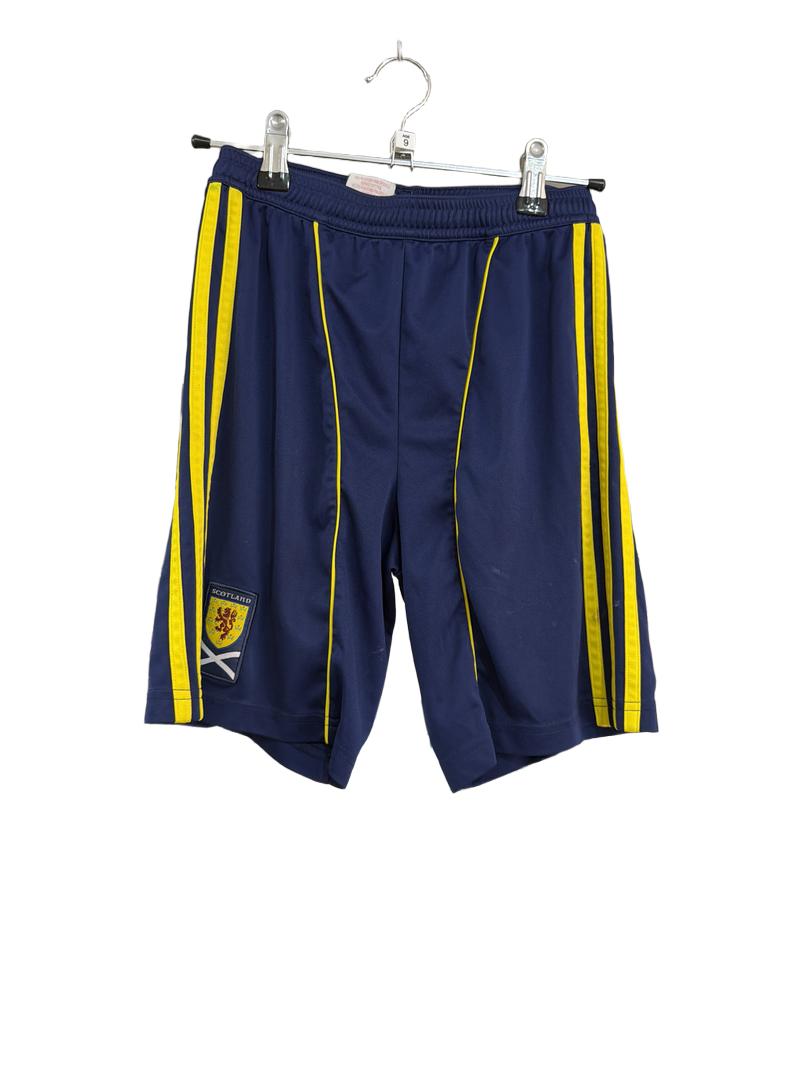 Preloved Adidas - Navy And Yellow Scotland Football Shorts. (9-10y)